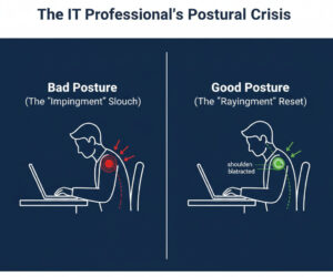 he IT Professional's "Postural Crisis" Use a "Good vs. Bad" posture visual here to resonate with the Bangalore tech crowd.