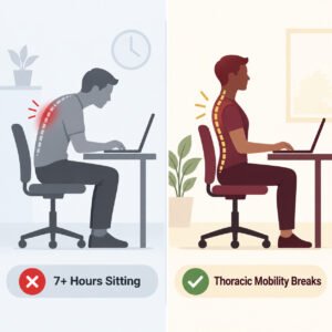 Comparison of poor desk posture versus good posture for thoracic spine health